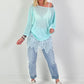 Leichter Oversized Pullover - mint