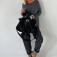 Weicher oversized Basic Pullover - anthrazit
