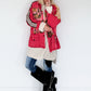 Oversized Jeansjacke mit Pailletten - used-red (lieferbar ab ca. 01.09.26)