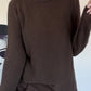 Basic Rollkragenpullover - mokka