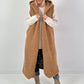 Long vest model "Leo Layers" - camel