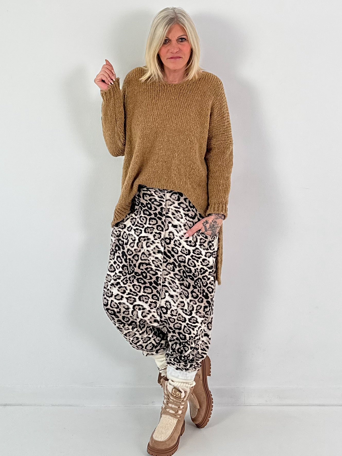 Trui model "Slouchy Dream" - kameel