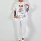 T-Shirt Fashion Girls - weiss-hellblau