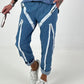 Jeans with zipper details - blue