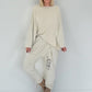 Oversized stone washed shirt - beige