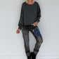 Sweater Peace & Love - anthracite
