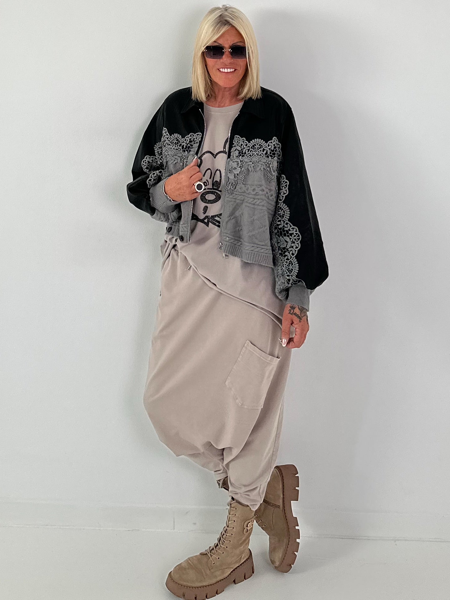 1 Jacke 2 Looks - schwarz-grau