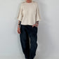 Pullover mit halbem Arm - beige