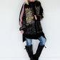 Oversized Jeansjacke mit Pailletten - used-black ( lieferbar ab ca. 01.09.26)