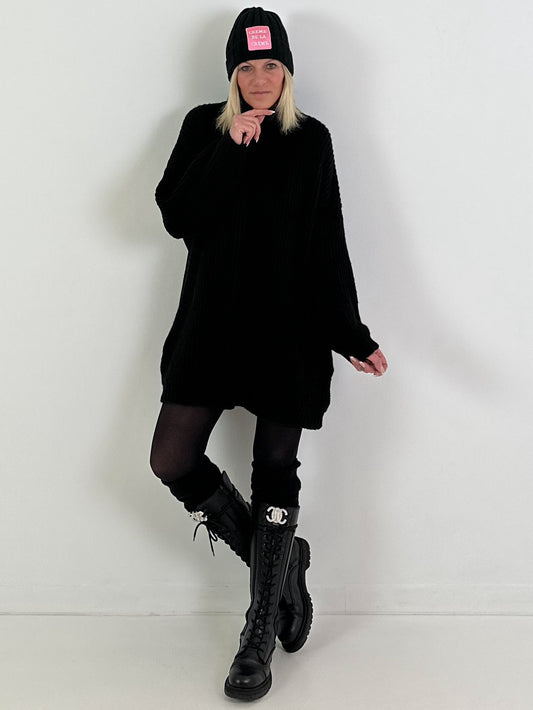 Longpullover/Kleid Modell "Embrace" - schwarz