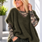 Fluffy turtleneck - olive
