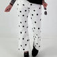 Jeans with all-over polka dots - white-black