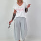 T-Shirt mit Statement Print - weiss