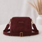 Crossbody-Bag in Wildleder-Optik - bordeaux