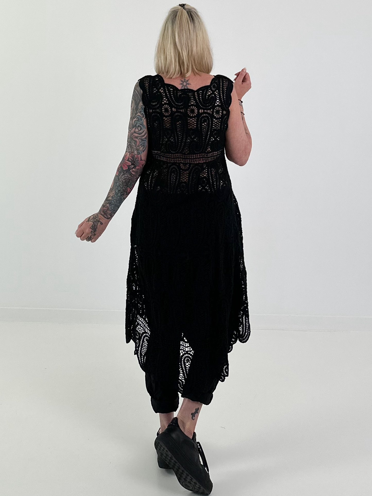 Ibiza Crochet Shirt - black