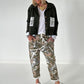 Jacke mit Pailletten Taschen- oliv