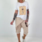 T-Shirt with Espresso Print - white