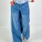Jeansbroek model "Vichy Layer" - denim-lichtblauw