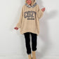 Hoodie model "Cozy Season" - beige