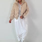 Bomberjacke mit Kapuze - beige