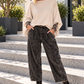 Sweater mit Turn-Up-Ärmeln - beige
