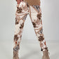 Hose in Wildleder-Optik mit Print Mix - leo - beige