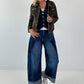 Leopard print denim jacket - multicolored