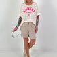T-Shirt mit Streifen Sunset - ecru-beige