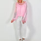 Silk Tunic with Crochet Neckline - Pink