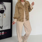 Oversized Cordjacke - camel