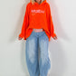 Bouclé Hoodie Malibu - orange