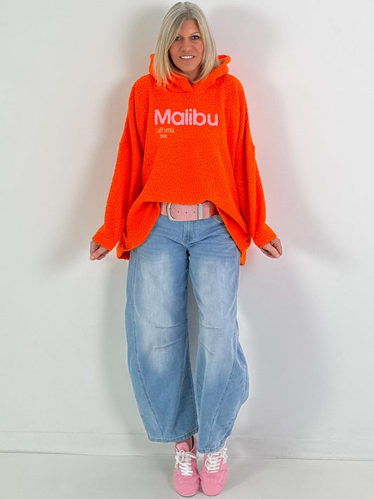 Bouclé Hoodie Malibu - orange