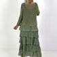 Light knit sweater - khaki