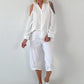 Bluse mit cold shoulder Detail - weiss