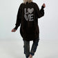 Jacke mit Rückenprint - mokka