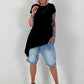 Asymmetric T-shirt - black