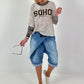 Pailletten Shirt SOHO New York - silber-schoko