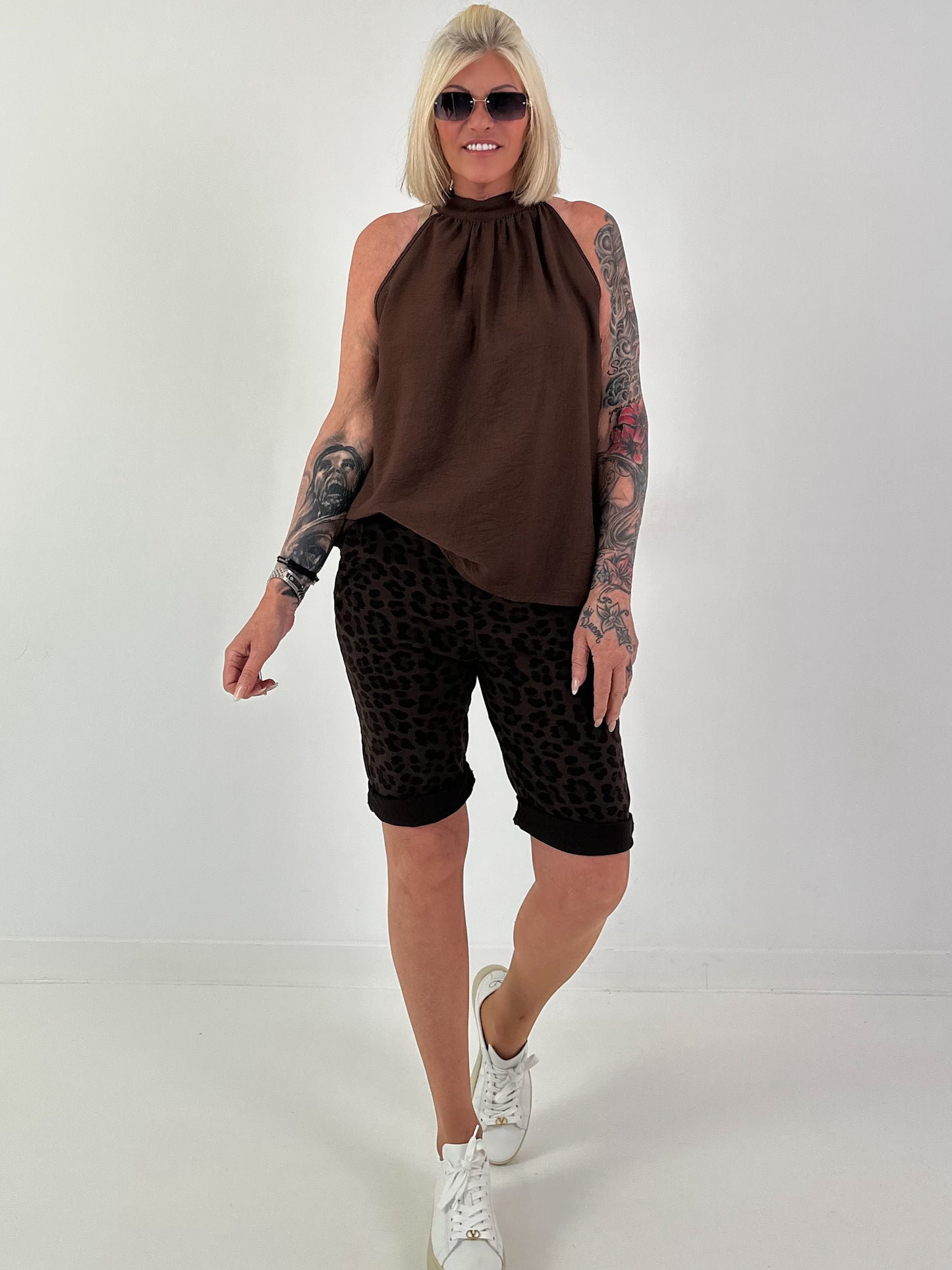 Neckholder Top -schoko