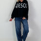 Oversized Hoodie Awesome - Black