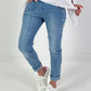 Jeans with heart buttons - blue