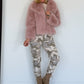Cargo Hose mit Camouflage-Print - taupe-grau-mehrfarbig