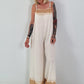 Jumpsuit mit schmalen Trägern - creme