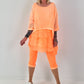 Tunika im Layer-Look - neonorange