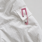 Winter jacket with cuffs and hood - white-pink