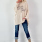 Pullover mit Teddy Kapuze Modell "Good Focus" - beige