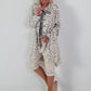 Oversized Leo Leinen Military Mantel - beige