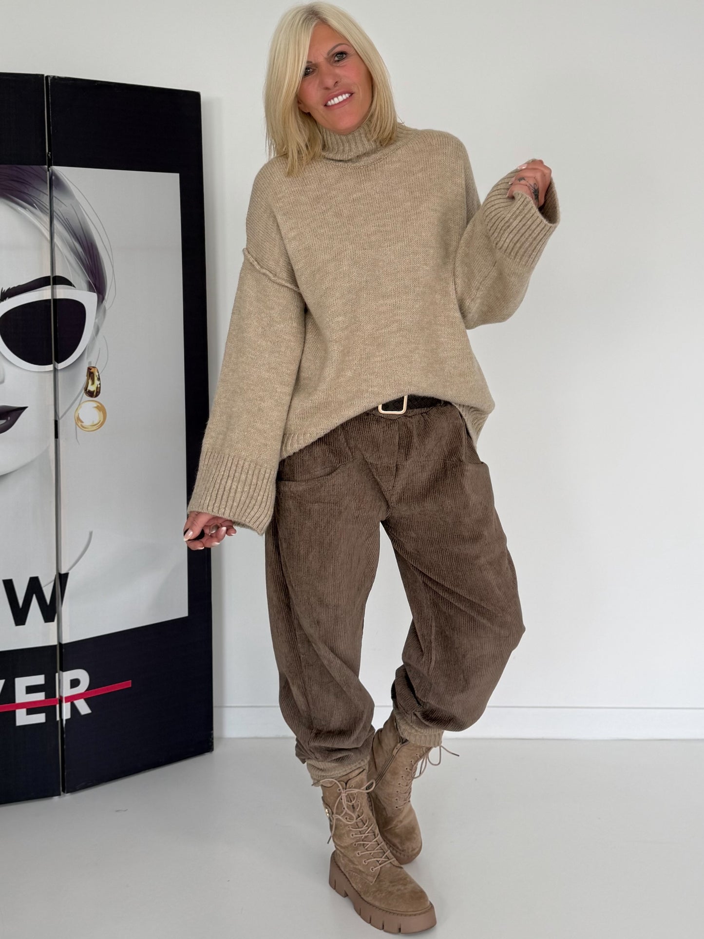 Knusse trui - beige