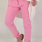 Sweatpants with large patch pockets - pink