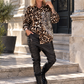 Bluse im Allover Leo-Look mit Strass-Leopard - beige-mokka-mehrfarbig