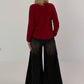 Weicher Basic Pullover - bordeaux